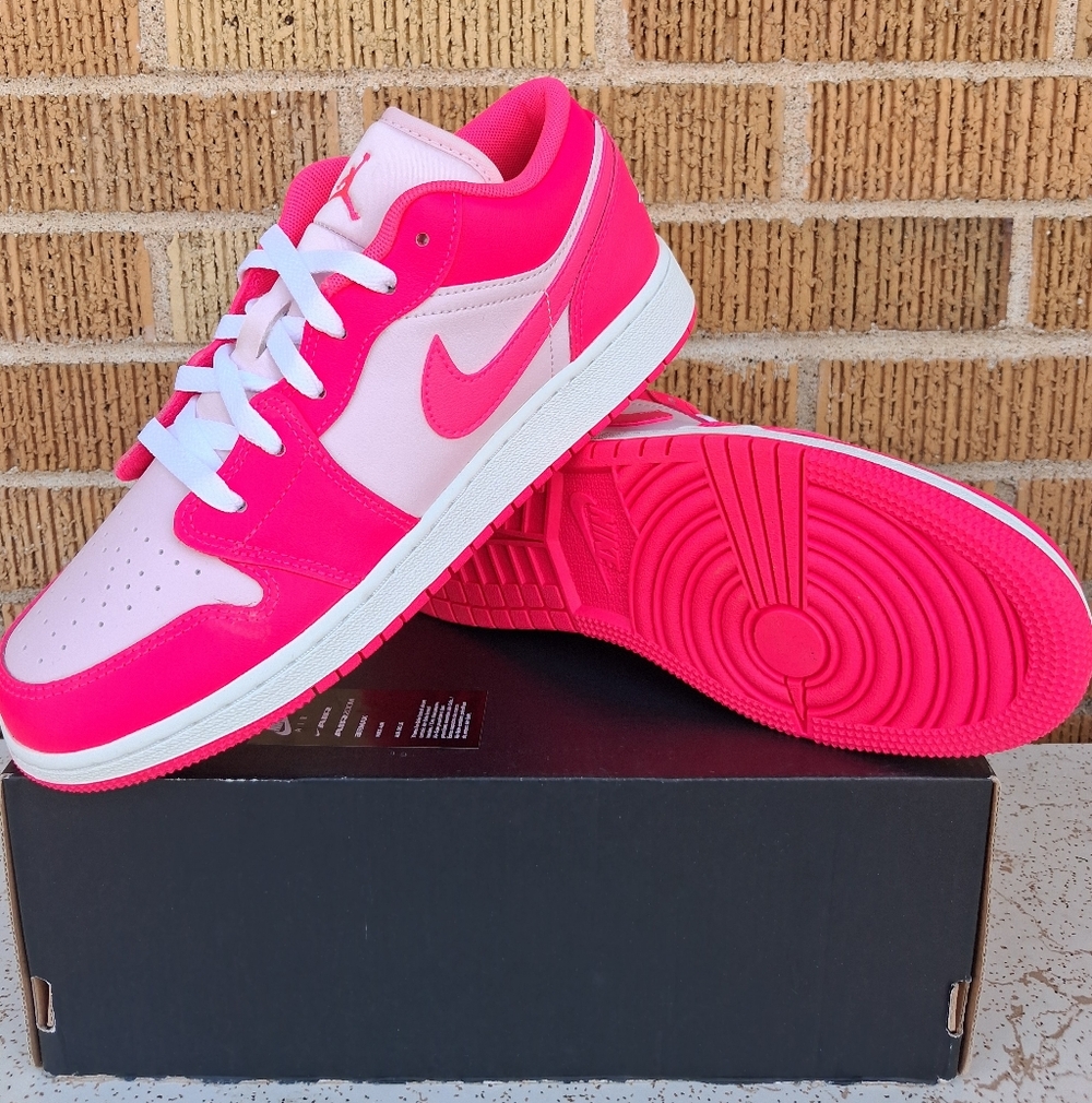 Air Jordan 1 Low Shoes Pink Foam White  (Size Gs 7Y) women's 8.5